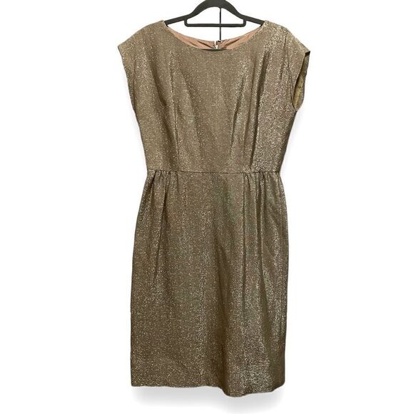 Vintage 60’s Cathy Gray Gold Metallic Dress - Picture 1 of 6